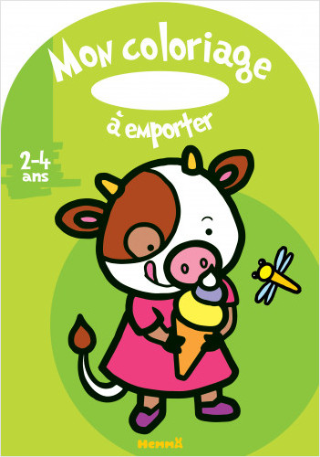 Mon coloriage à emporter - Vache - Album à colorier avec poignée – dès 2 ans, Marie-Anne Didierjean