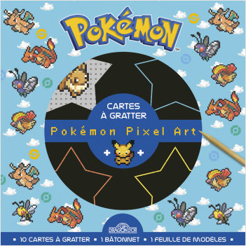 Pokémon – Cartes à gratter pixel – Dracaufeu, Dracolosse